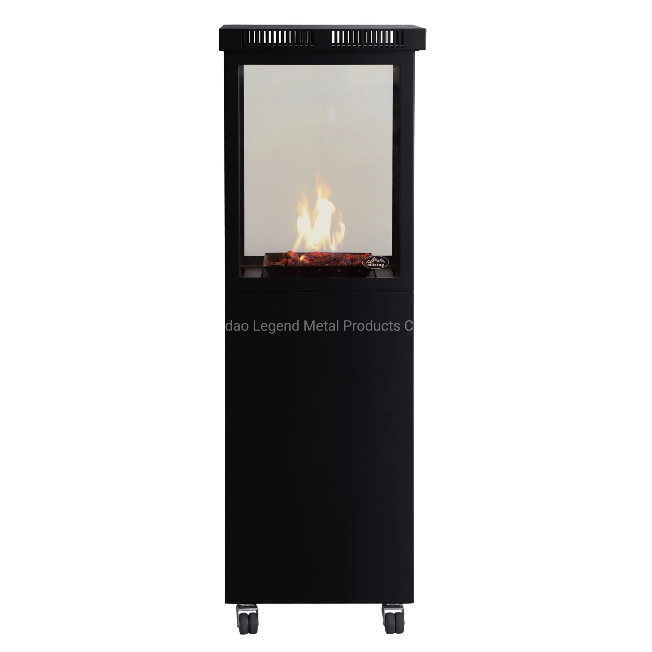 Outdoor Gas Fireplace with Glass View Flame Muztag Mkiii