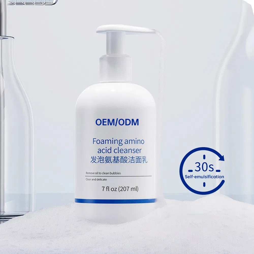 OEM/ODM Oil-Control Gentle Non-Tightening 30s Self-Emulsifying Sensitive Skin Foaming Amino Acid Cleanser