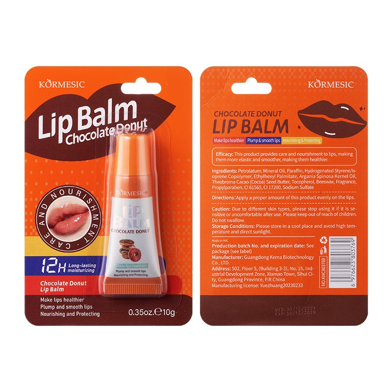 Factory Price Chocolate Donut Moisture Soften Brighten Nourish Lip Balm