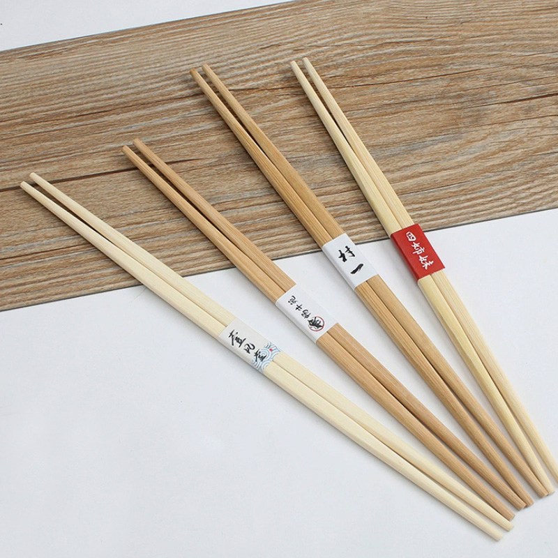 Bambus Classic Japanese Style Natural Kids Fish Pattern Organic Sustainable Reusable Bamboo Chopsticks with Gift Box