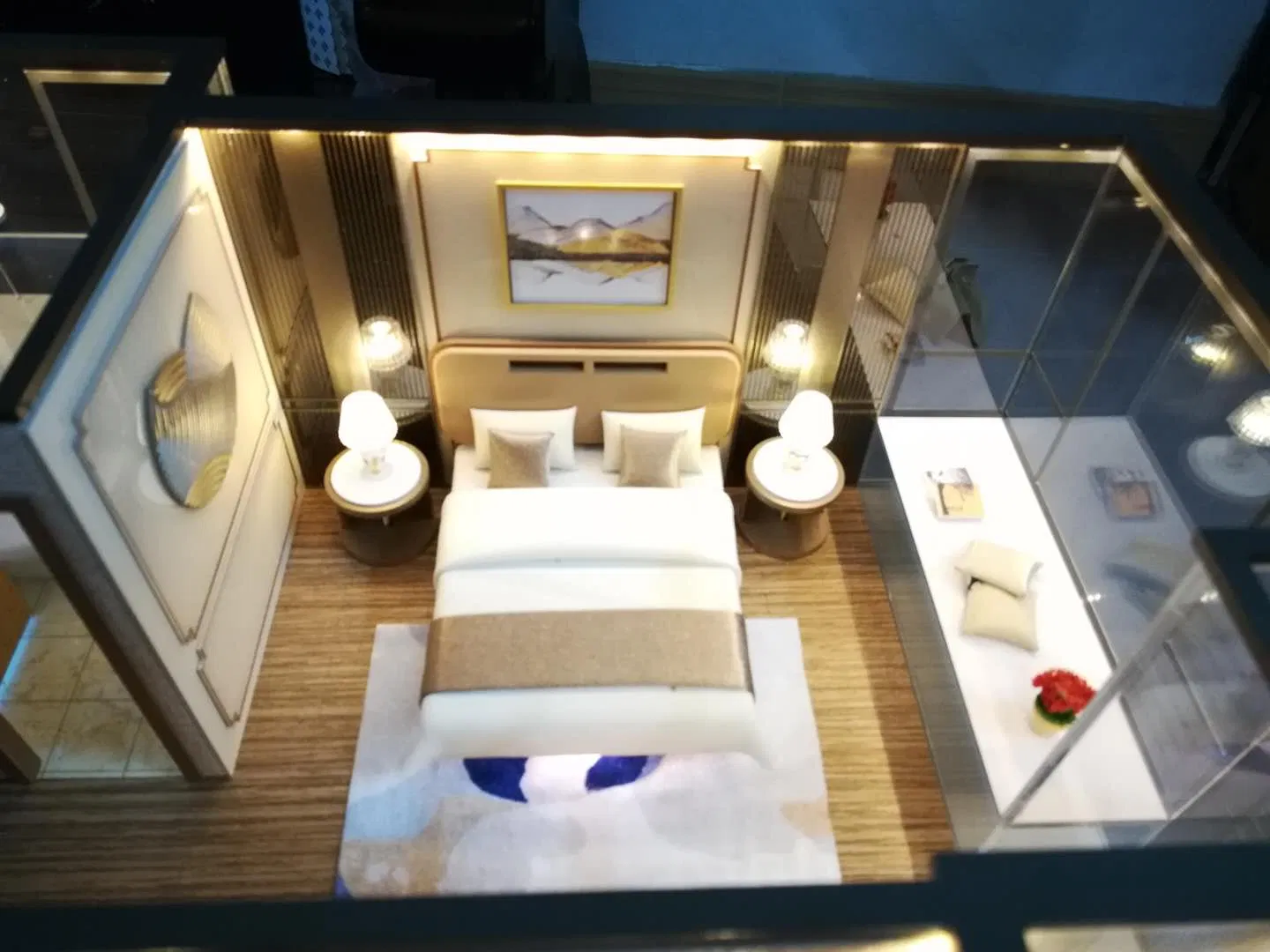 Modern 3D High-End Exquisite Indoor Miniature Scale Model with Lighting