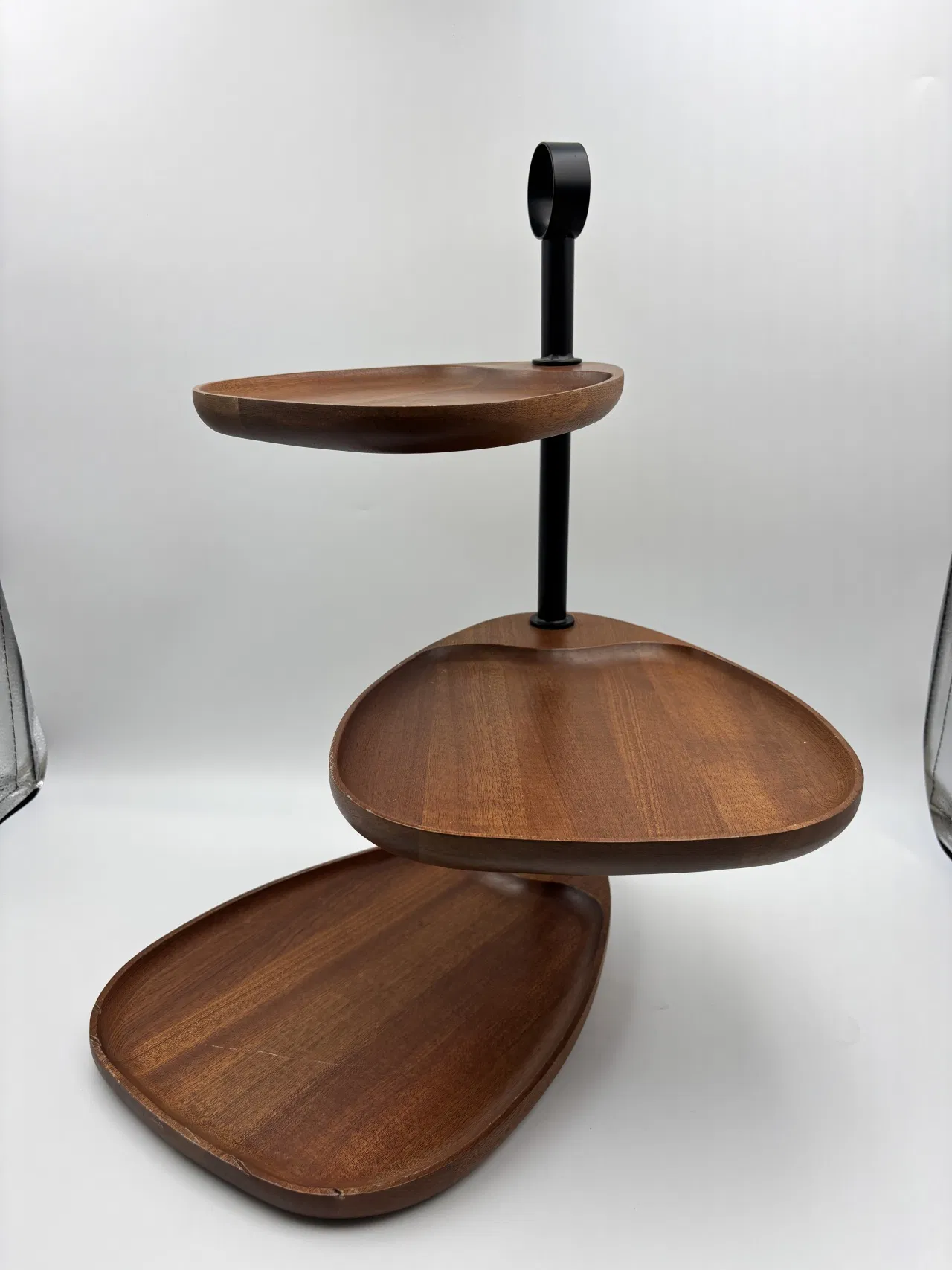 Elegant Acacia Wood Cupcake Tower Stand for Events