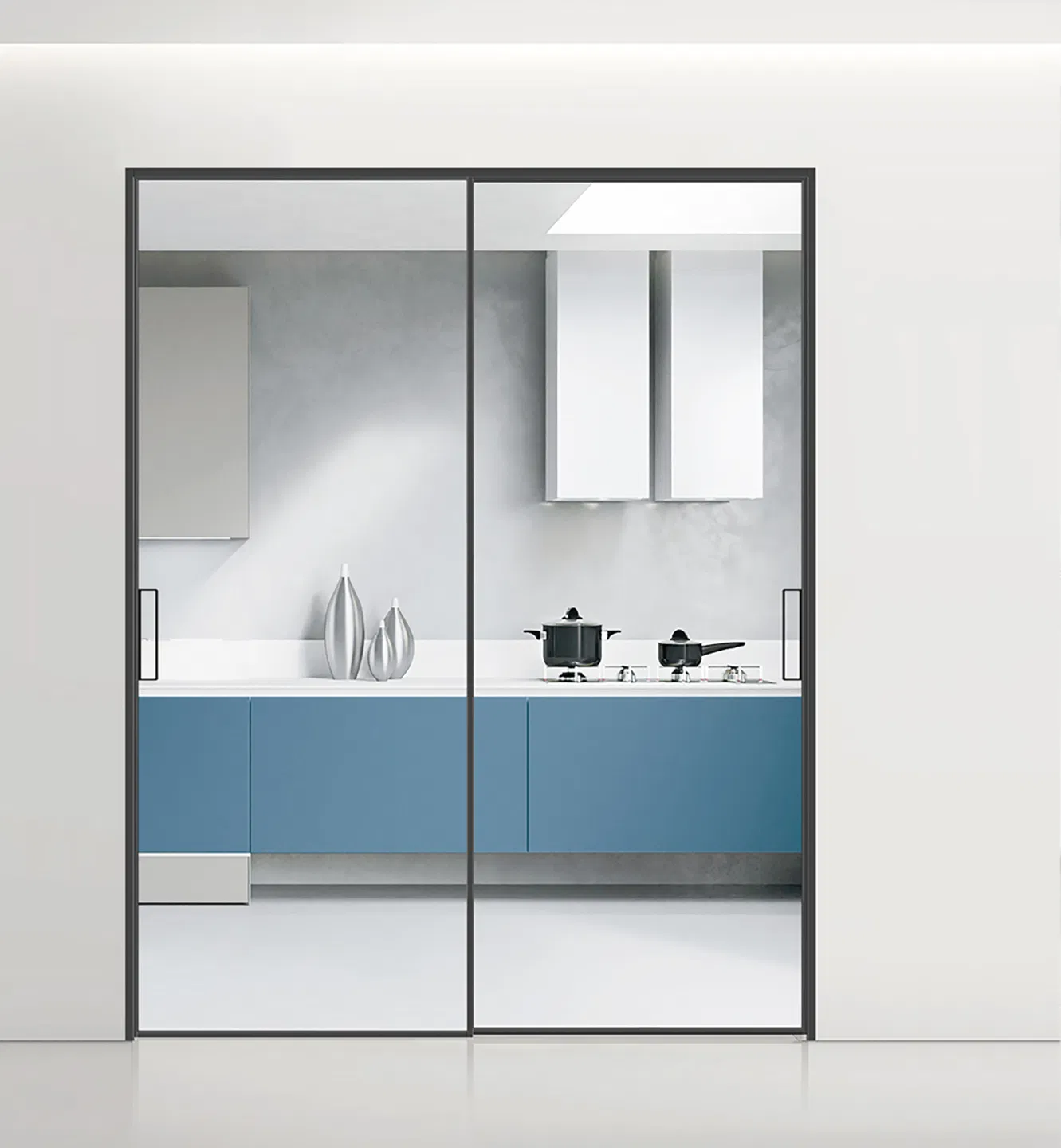 Contemporary Frameless Tempered Waterproof Bathroom Shower Door