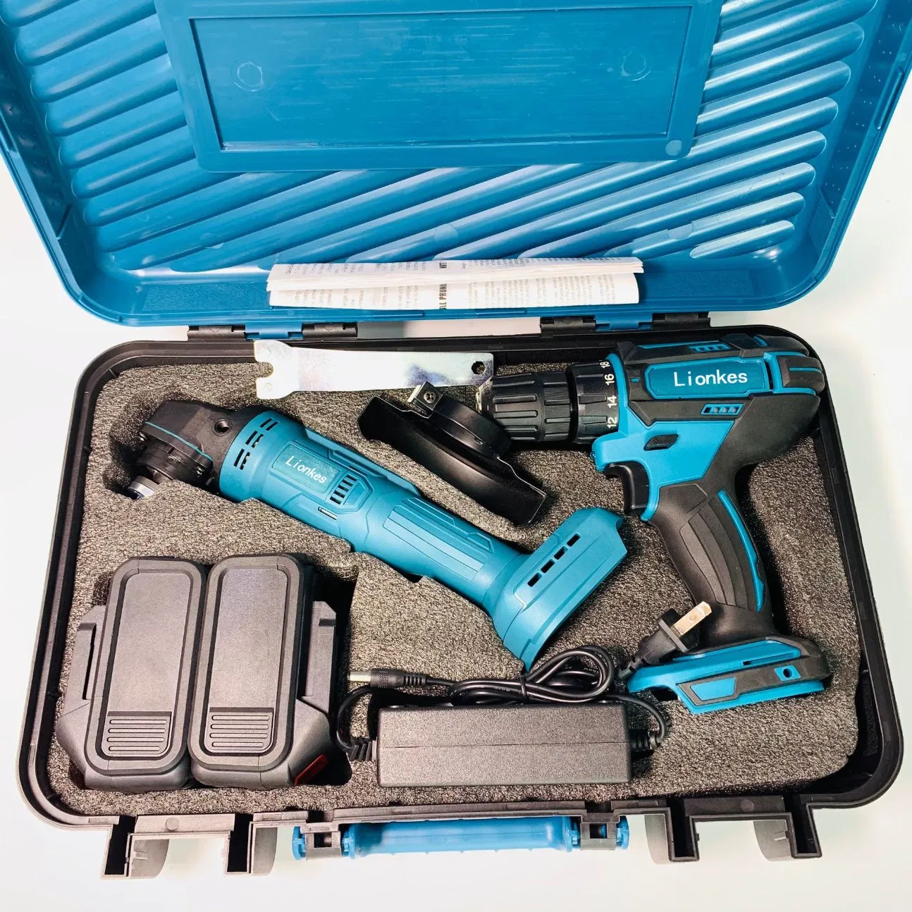 18V Brushless Drill Set 4 in 1 Angle Grinder Battery Power Cordless Tools Combo Set Home Hardware Kit