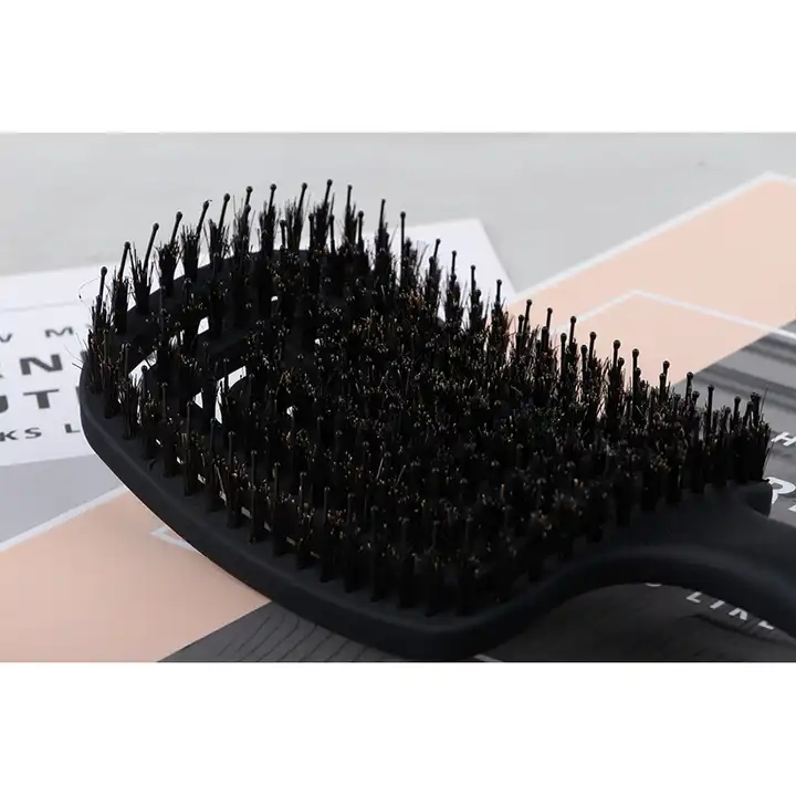 Pink 4c Curly Wet Afro Textured Scalp Massager Shampoo Detangling Hair Brush Comb