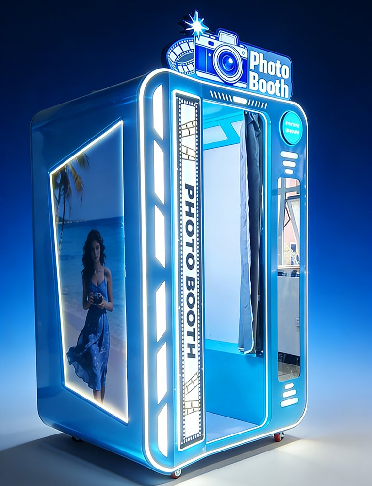 New Arrival Instant Selfie Portable Vintage Automatic Ai Photo Booth Vending Machine with Printer