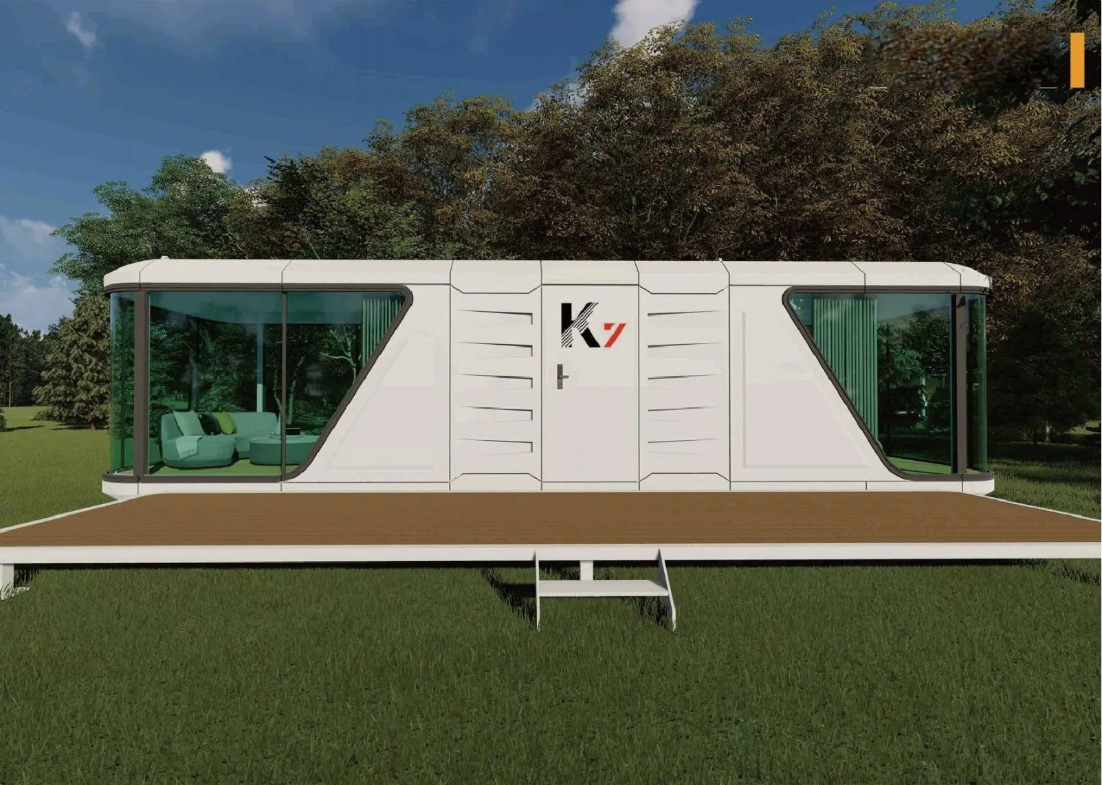 Modern Modular Space Capsule House Price Fashion Luxurious Mobile Hotel Tiny Apple House Prefabricated Steel Structure Cabin with Bathroom Prefab House