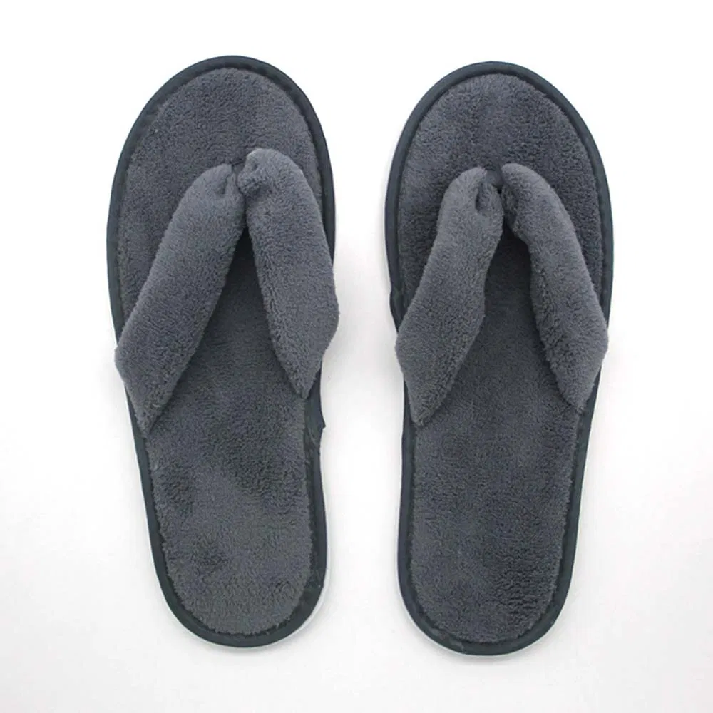 Cost Effective One-Time Anti-Slip Washable Flip Flops in Green/White/Gray/Canary/Pink/Purple with Coral Velvet Fabric for Women and Man in The Hotel/Airline