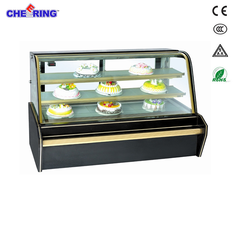 Elegant Stainless Steel Cake Display Case with Adjustable Temperature Control