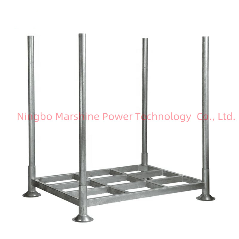 Welded Warehouse Adjustable Portable Logistics Metal Tube Metal Steel Stackable Pallet