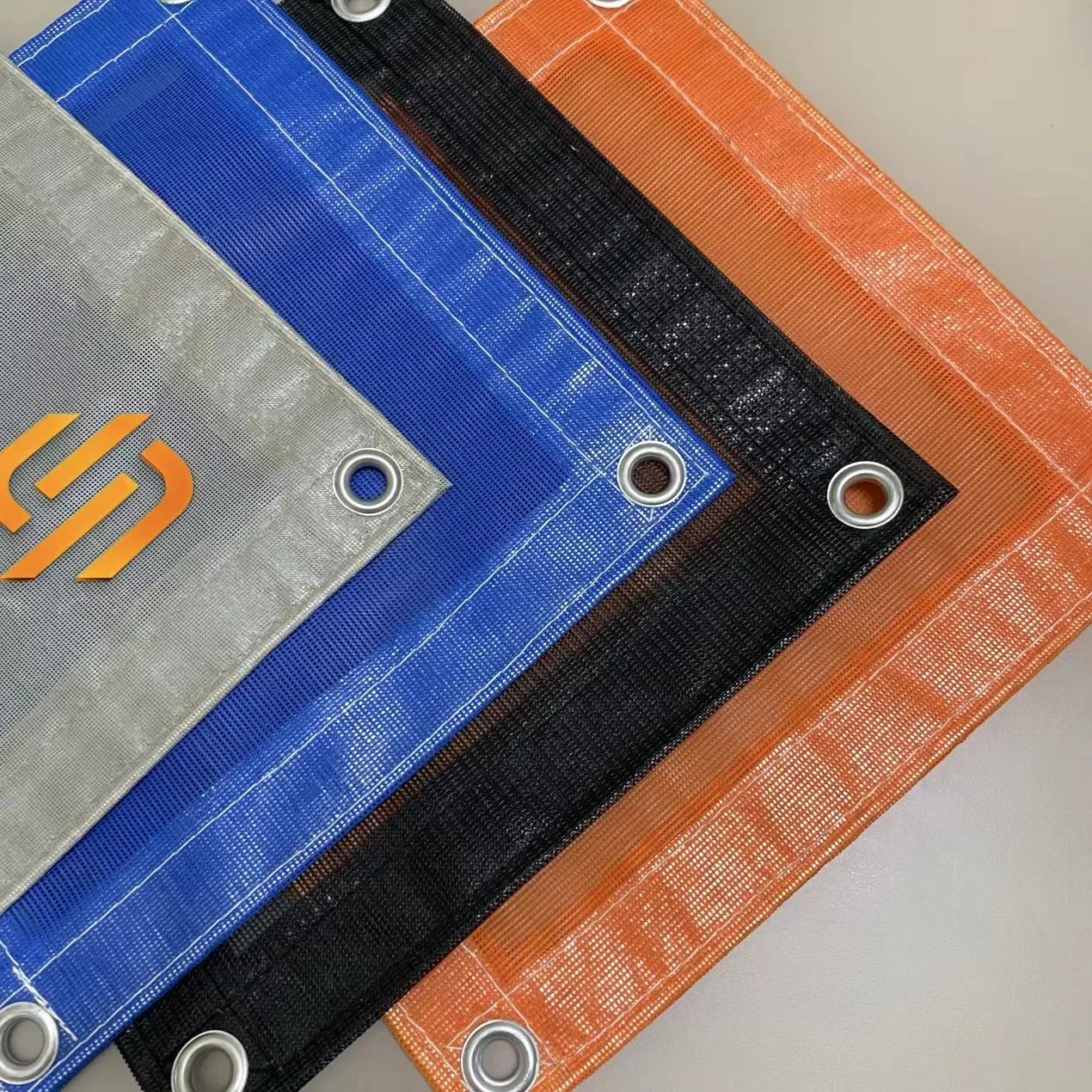 250d/24*24 Blue Color 130g/Sqm Fire Resistant Scaffolding PVC Mesh Sheet