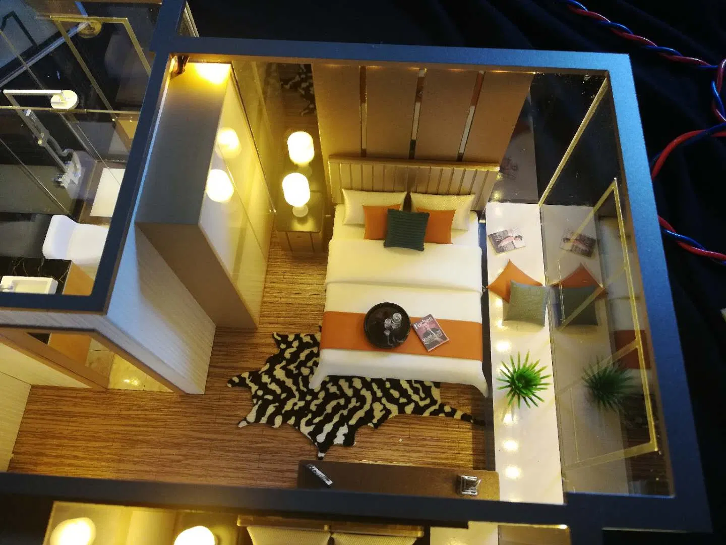 Professional Customized Modern Interior Layout Miniature Scale Model with Lighting Display