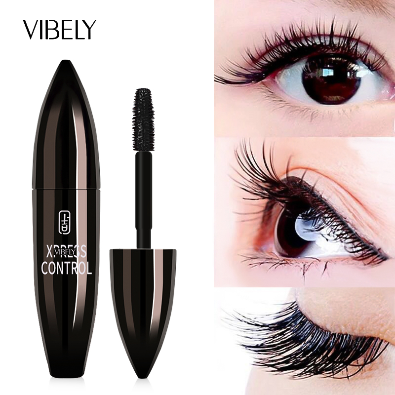 Eye Cosmetics Long Lasting Curling Waterproof Anti-Sweat 3D Fiber Vegan Black Mascara