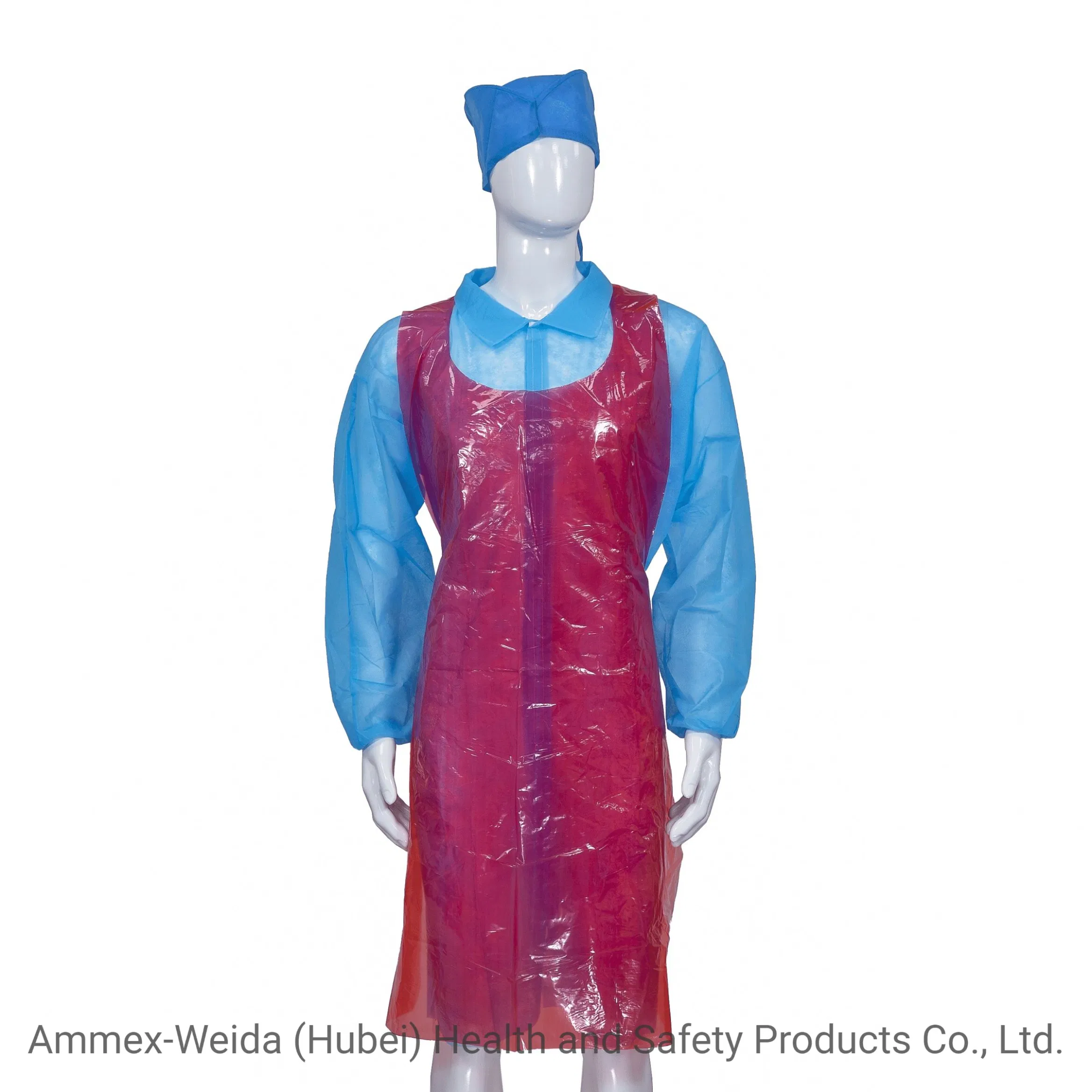 Disposable Waterproof and Odorless PE Apron with Anti-Oil Smooth Surface for Kitchen/Garden