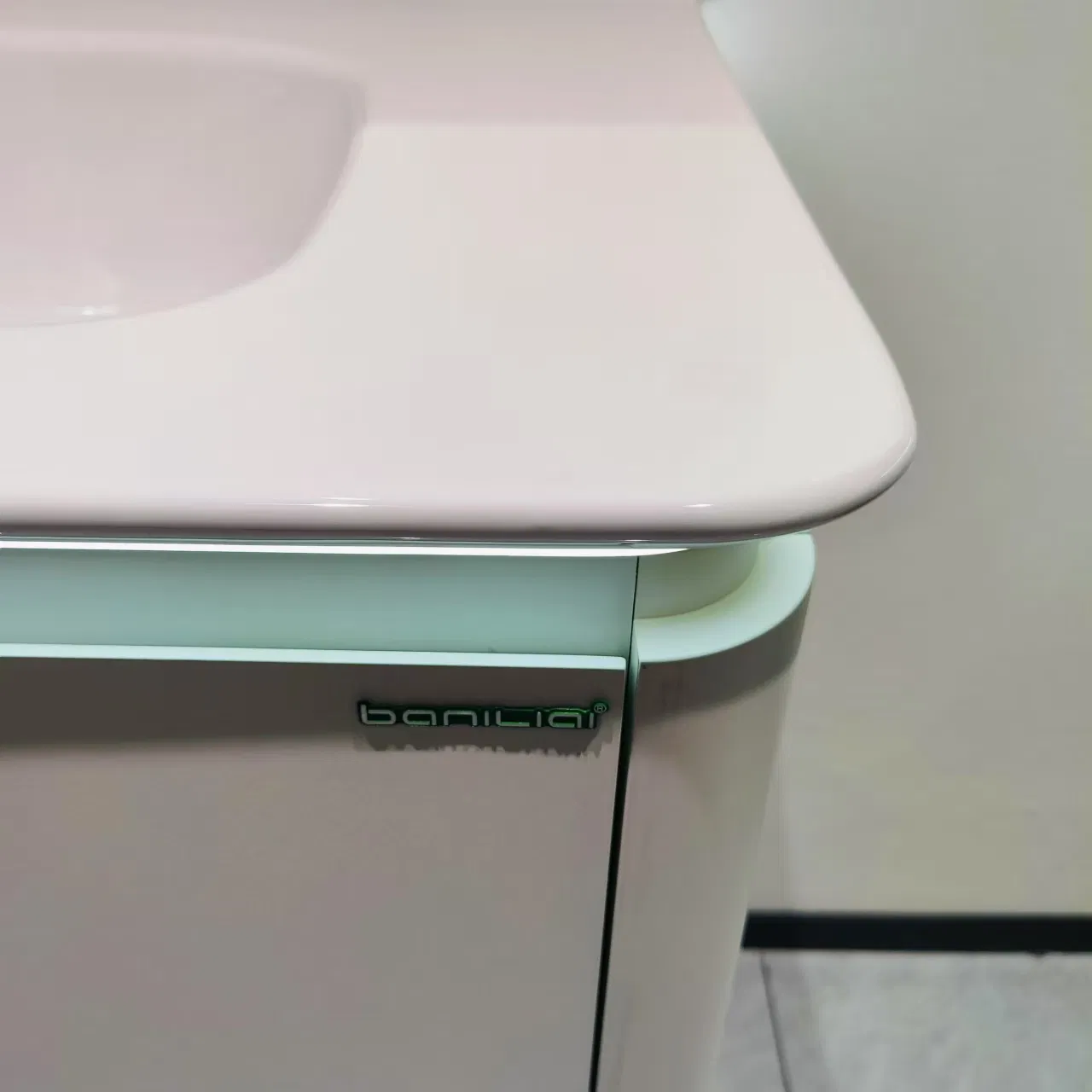 100cm Good Quality Round Cornered Bathroom Basin Sanitary Ware Bathroom Cabinet Sink