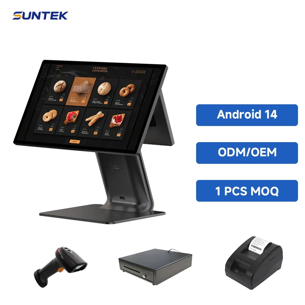 Suntek Sc1 Android 14 POS Terminal Gms Certificated Octa-Core Rich I/O Connectivity