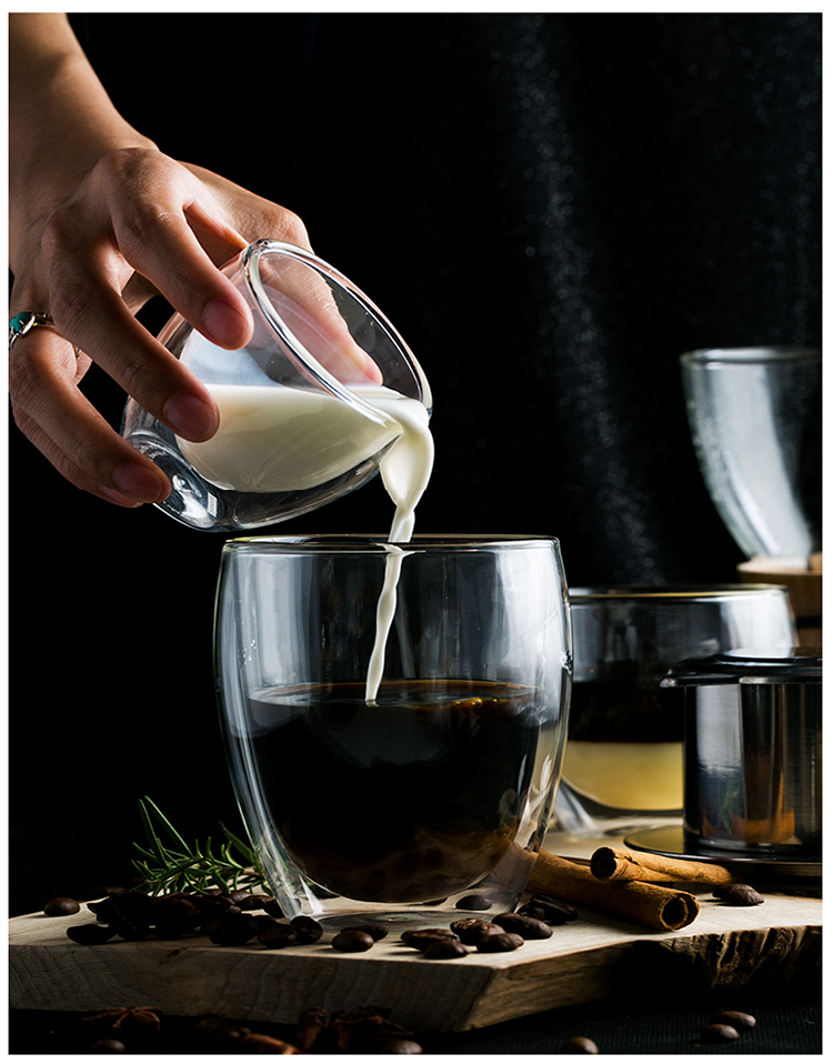 250/350/450ml Double Wall Coffee Cup, Glass Espresso Cup