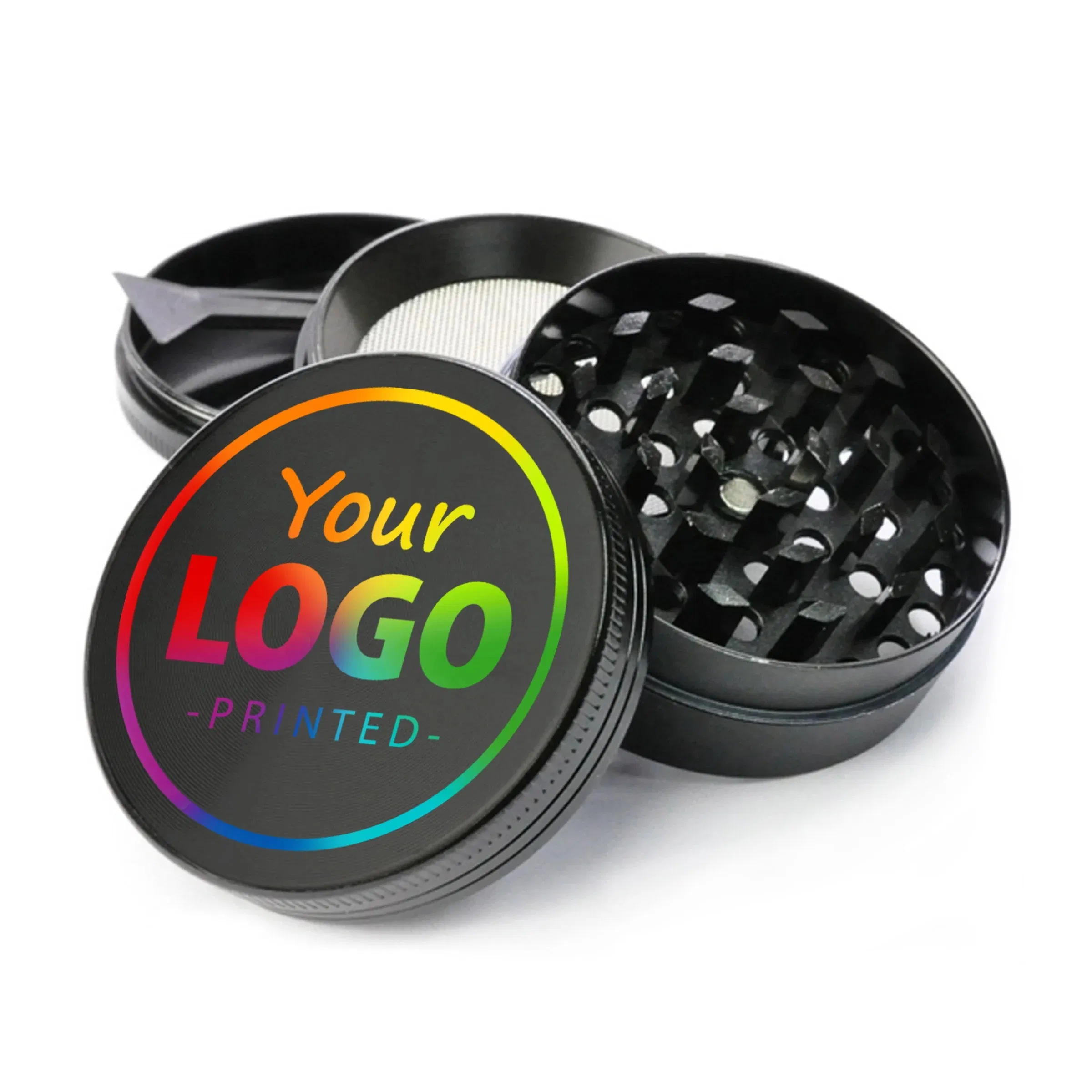Premium Aluminum Alloy Smoke Grinder 4-Piece Design with Magnetic Lid & Pollen Catcher
