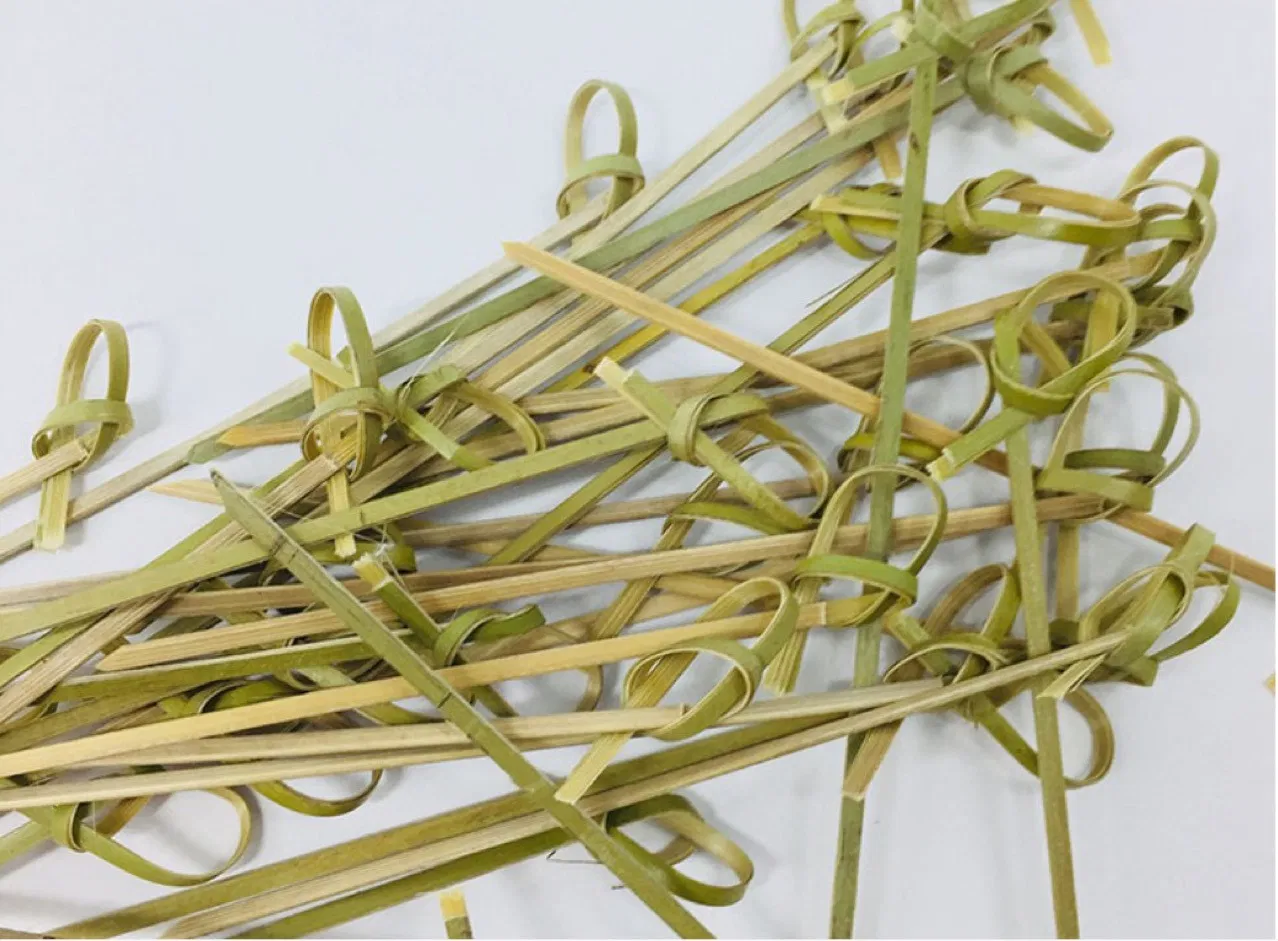 Personalized Packaging Bamboo Knot Picks - Eco - Friendly Disposable Bamboo Cocktail Picks