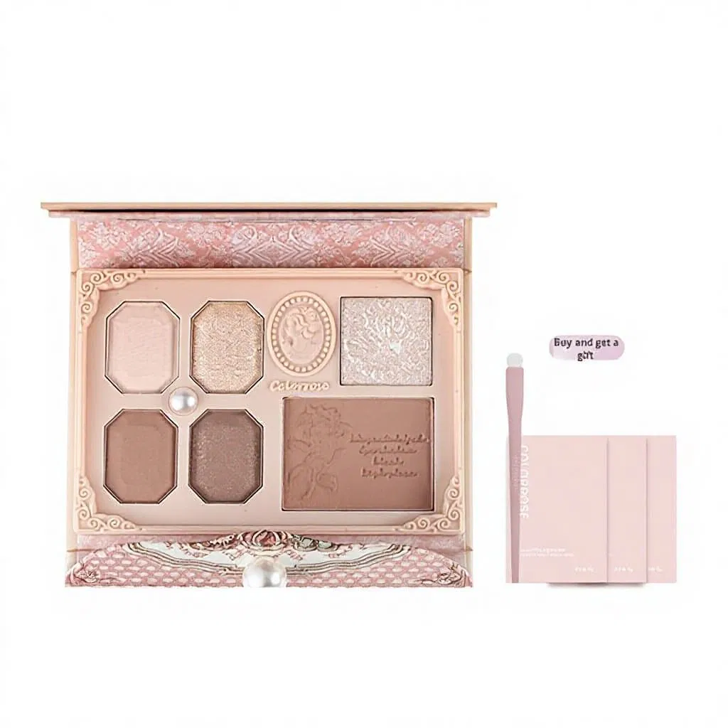 Colorrose Eyeshadow Authentic Official Flagship Store Makeup Student Niche Brand Cowherd 6-Color Sparkling Glitter Palette