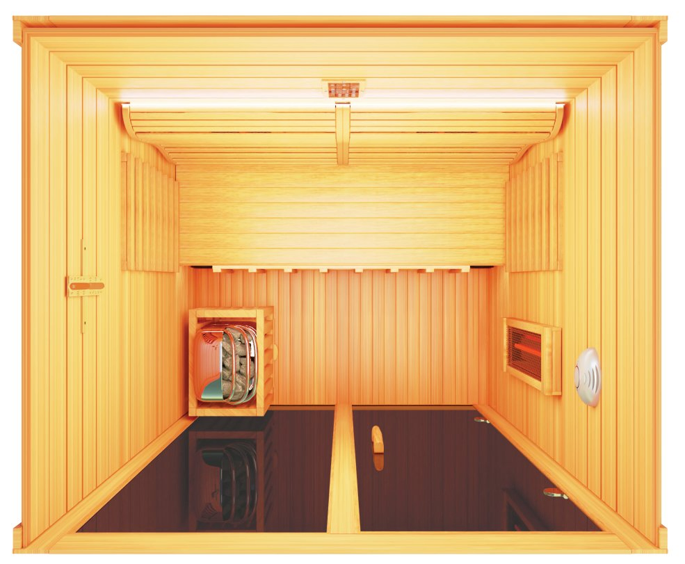 Большая квадратная сауна из кедра и хемлока для улицы