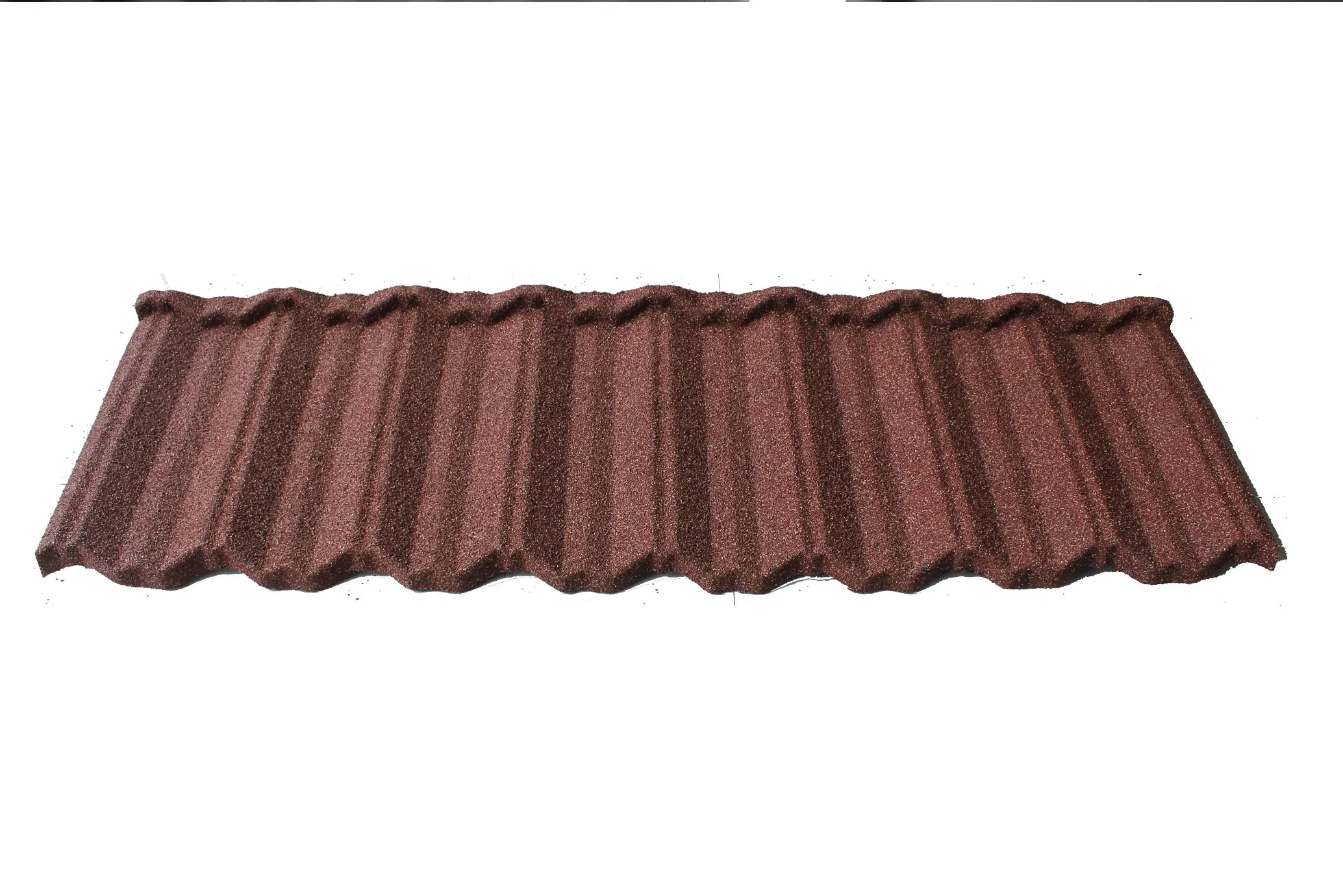 Classic Roofing Tile Beige Red Stone Coated Metal Roof Tile