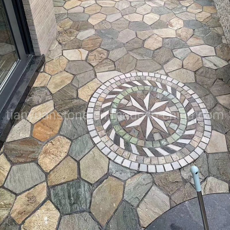 Directly Factory for Natural Flooring Slate Mosaic Pattern