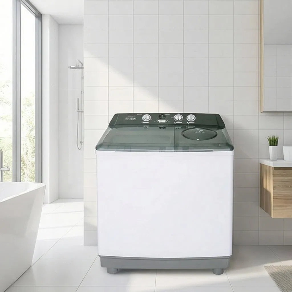 Portable Twin Tub Automatic Washing Machine with Spin Dryer
