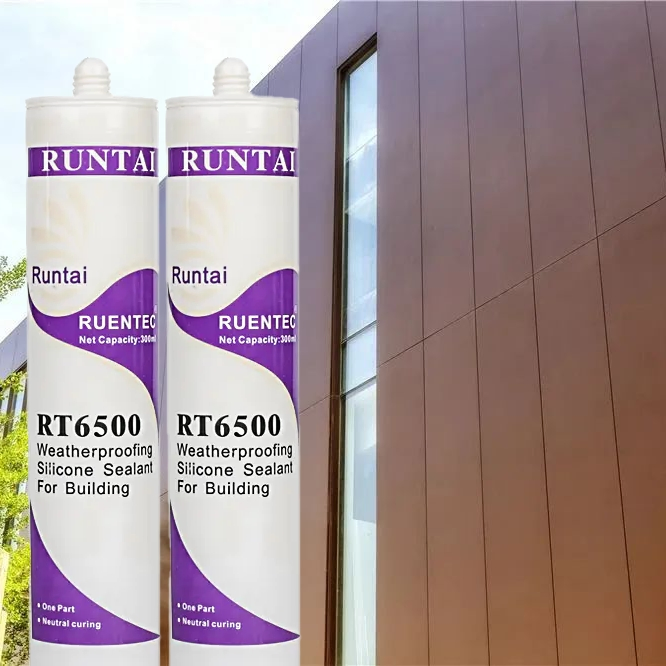Neutral RTV Silicone Glue 600ml Sausage Package Adhesive Silicone Sealant for Curtain Wall From Construction Adhesive
