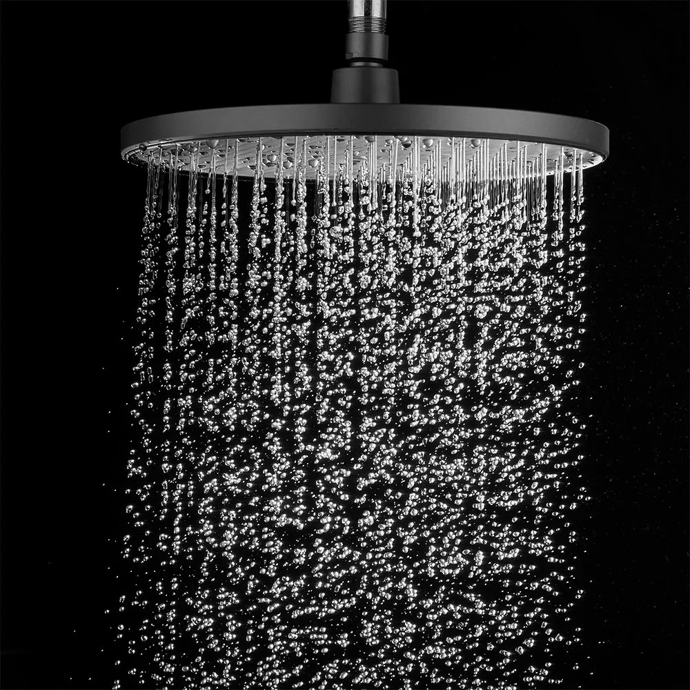 Shower Head Set 10 Inch Round Coverage Waterfall Watermark Multiple Finish EU Compliant ABS Rain Shower