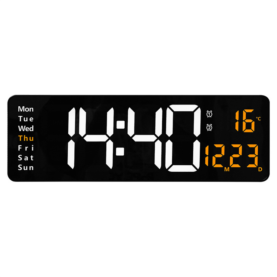 16-Inch Large Screen Function Display Clock Nordic Digital Simple Wall Clock