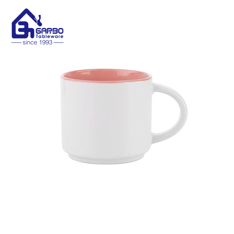 390ml Customized Purple Color Ceramic Coffee Mug Color Glazed Stoneware Water Cup