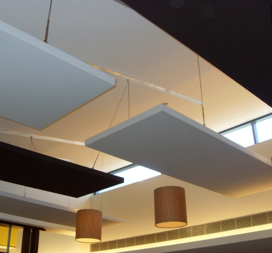 Black Glass Wool Ceiling Tile with Tegular Edge Nrc=0.9