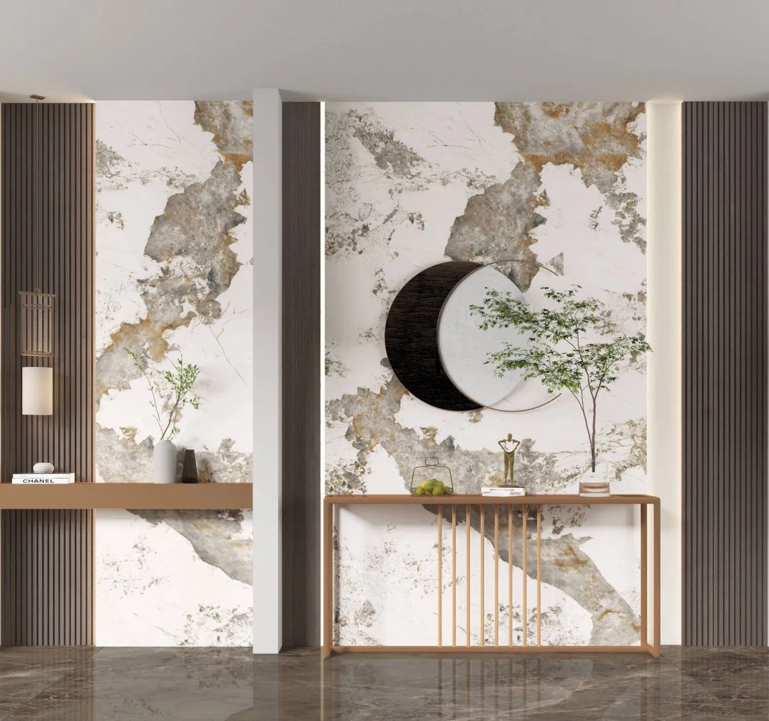 Fashion Horizon Porcelain China Calacatta Countertop White Sintered Stone