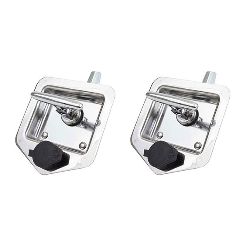 Highly Polished Stainless Steel Trailer Folding T Compression Handle Paddle Panel Latch RV Truck Toolbox Lock for Ute Drawer