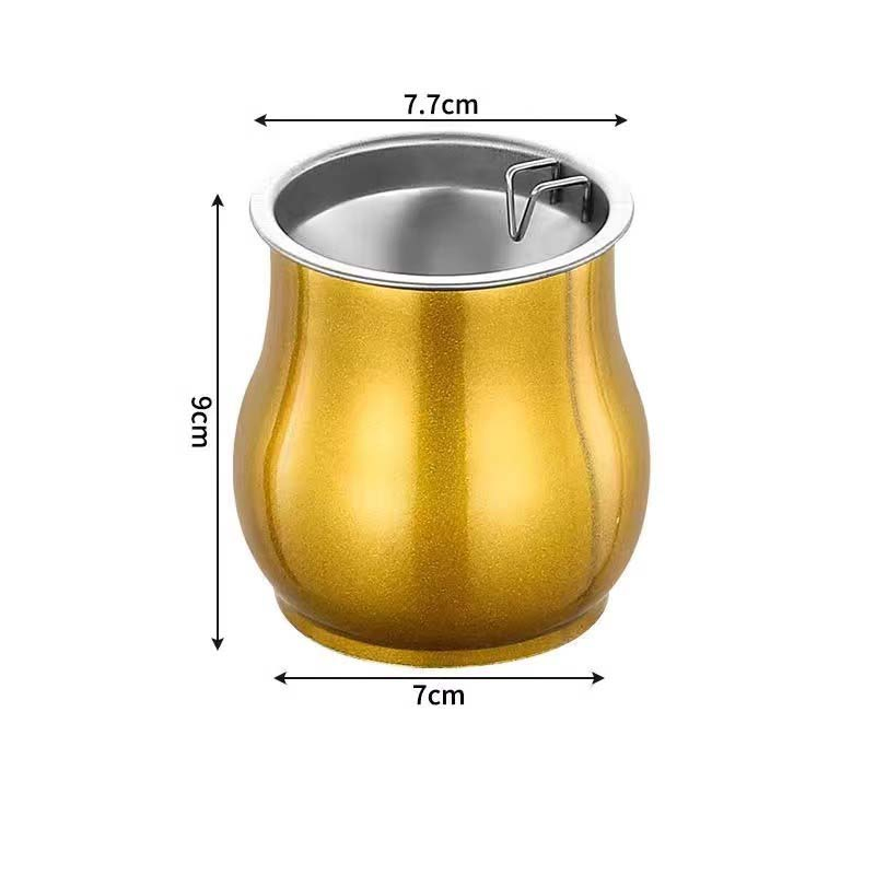 Smoking Accessories Creative Stainless Steel 70g Household Ashtray with Lid DAB Tool