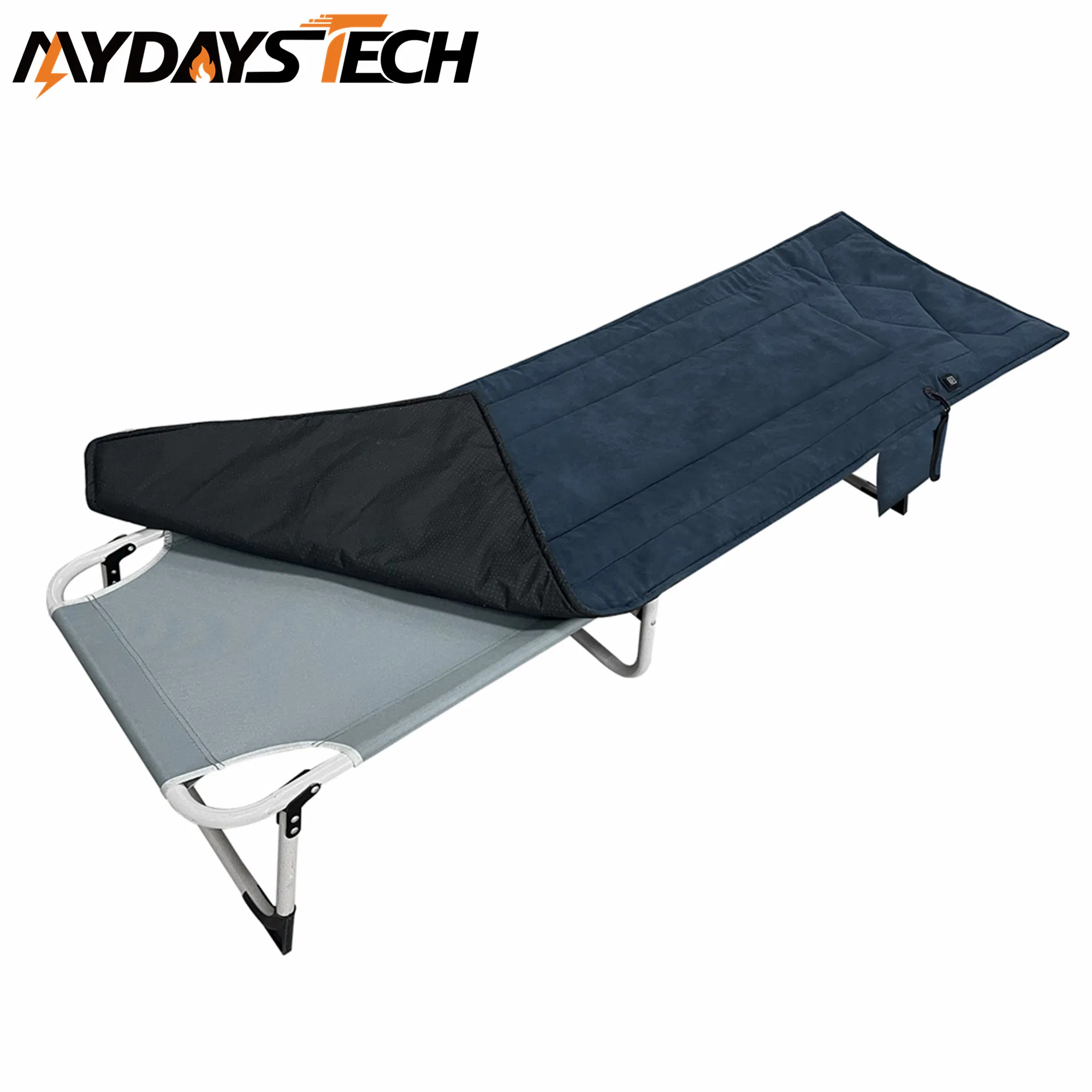 Mydays Tech Suede Warm Heated Camping Pad Built-in Power Bank Outdoor Mattress