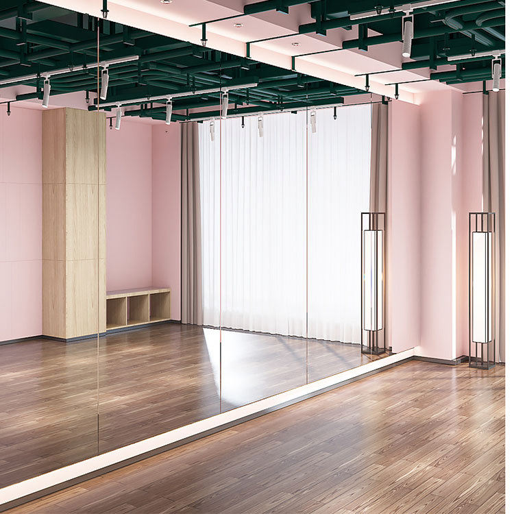 Manufacturer Customized High Quality Dance Studio Covering Vinyl Backed Film Safety Mirrors