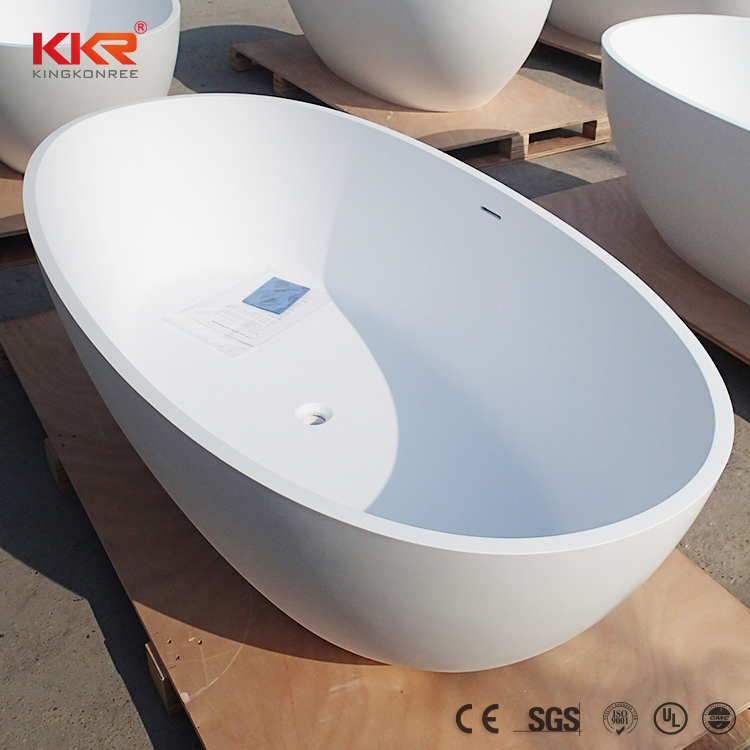 Oval Modern Bathroom White Bathtub 150cm Adult Portable Bathtub
