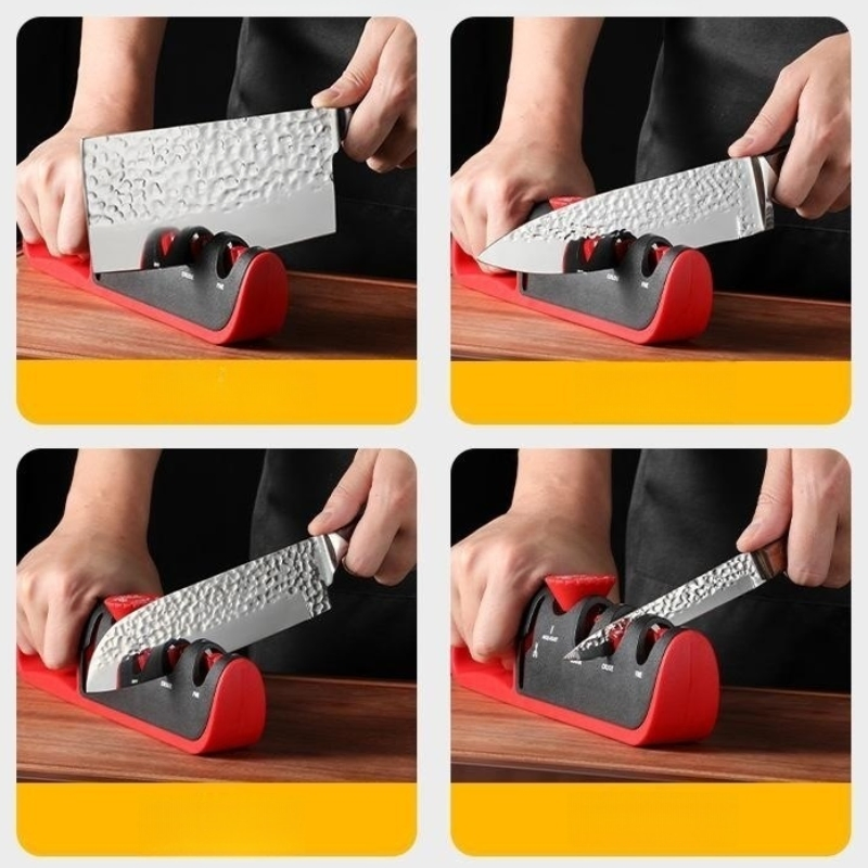 Hot Sale Kitchen Three-Stage Coarse Polishing Grinding Fine Diamond Electric Knife Sharpener