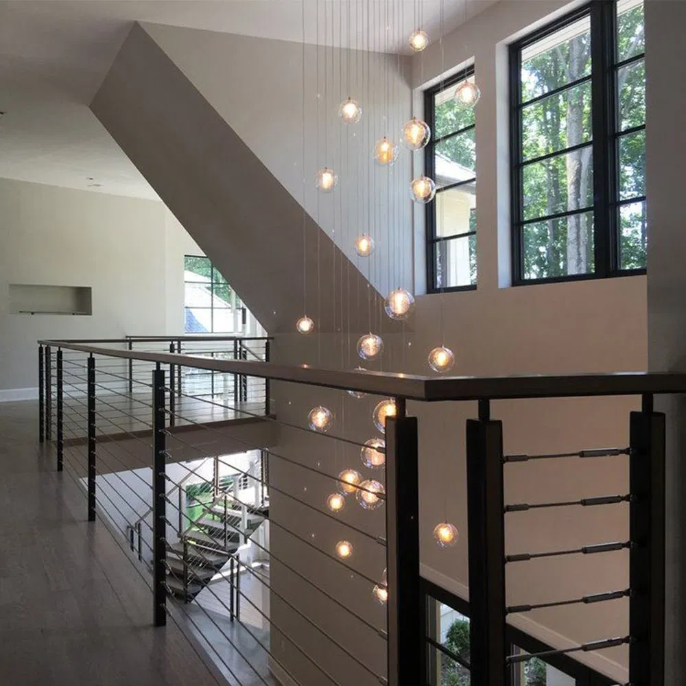New Design Indoor Wire Balustrade Stainless Steel Posts Easy Installation Deck Cable Railing for Apartments Villas and Hotels