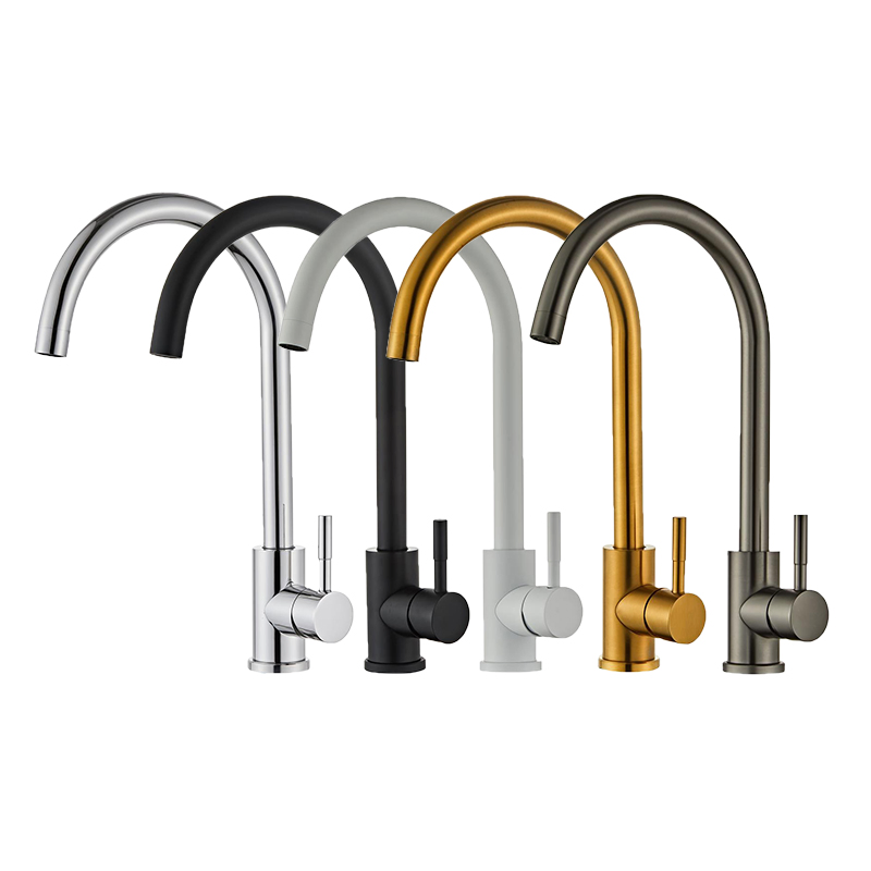 Single Handle Sink Mixer Faucet 304 Stainless Steel Kitchen Water Tap