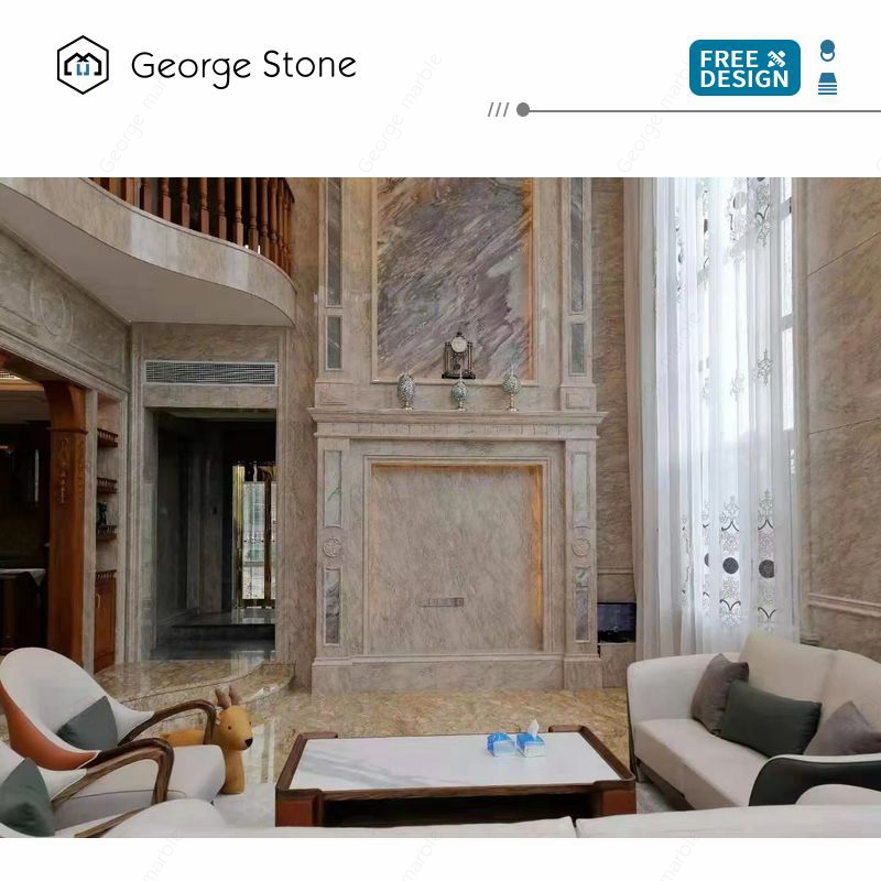 New Slab Custo Custom Size Natural Stone White Tiles Green Marble Quartz