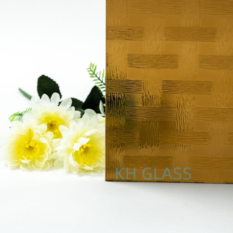Sleek Modern Design Commercial Building Entrance Glass Clear/Color/Tinted Pattern Figure Glass