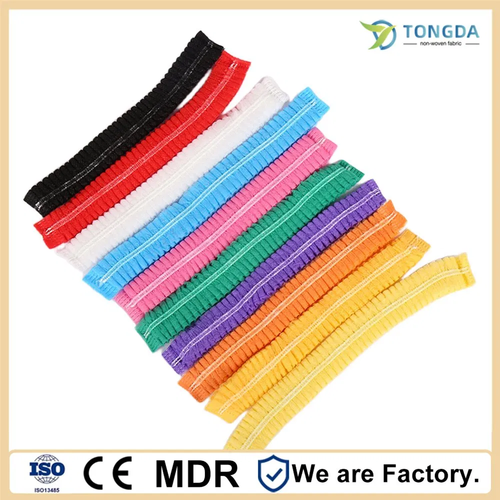 Disposable Non-Woven Clip Mob Caps Hairnets Head Cover Caps