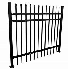 Black Powder Coated Galvanized Wrought Iron Steel Fence Steel Picket Fence Panels and Gates Steel Tubular Fencing for Garden/Home/Park/Industry Fencing