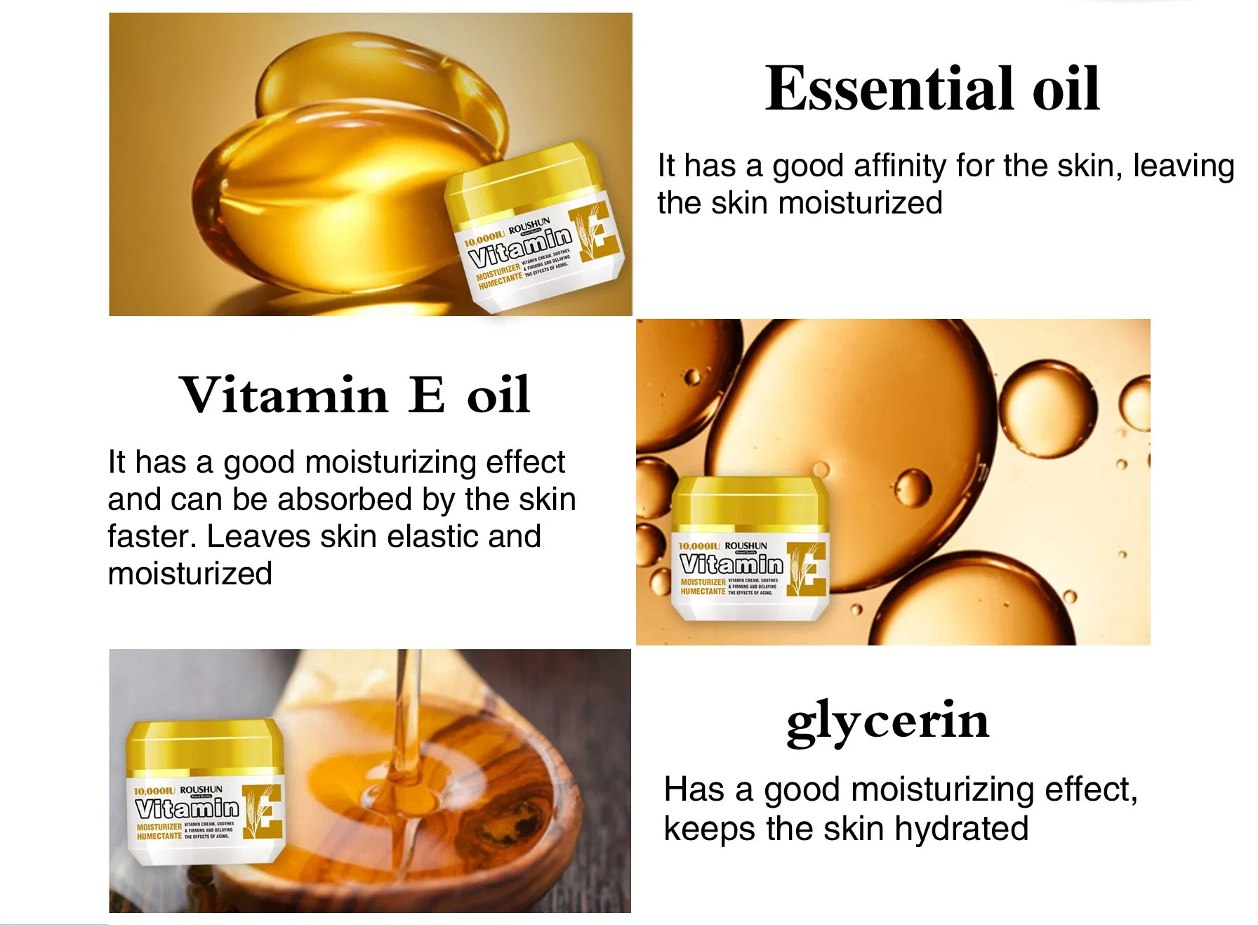 Vitamin E Cream Moisturizer Humectante Soothes & Firming 100ml