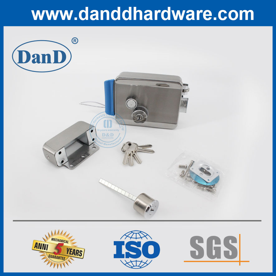 Surface Mounted Double Brass Cylinder Latch Rim Lock for Middle East Market