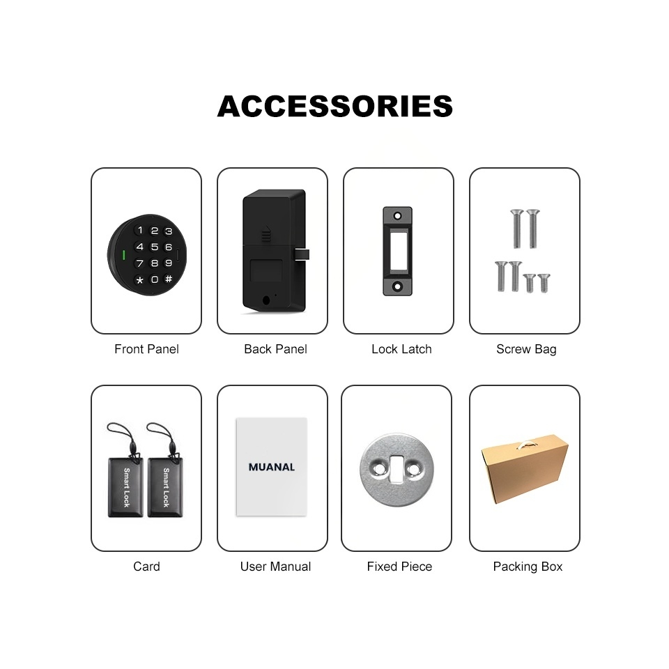 Aluminum Alloy Electronic RFID Cabinet Lock Smart Locker