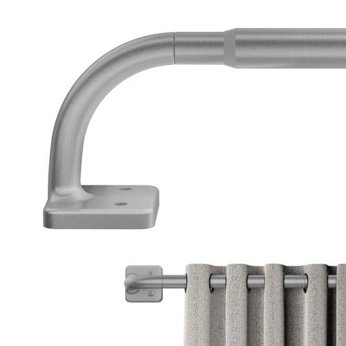 Hot Selling Single Blackout Poles Corner Curtain Rod Bend Ajustable Metal